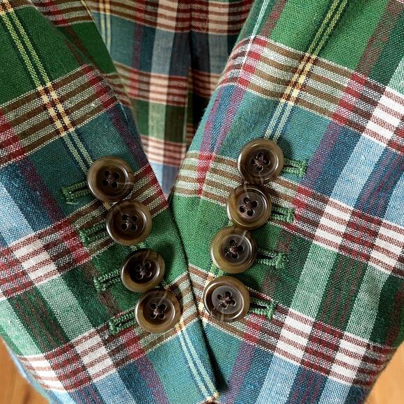 J. Crew Green Plaid Blazer - Picture 5 of 10